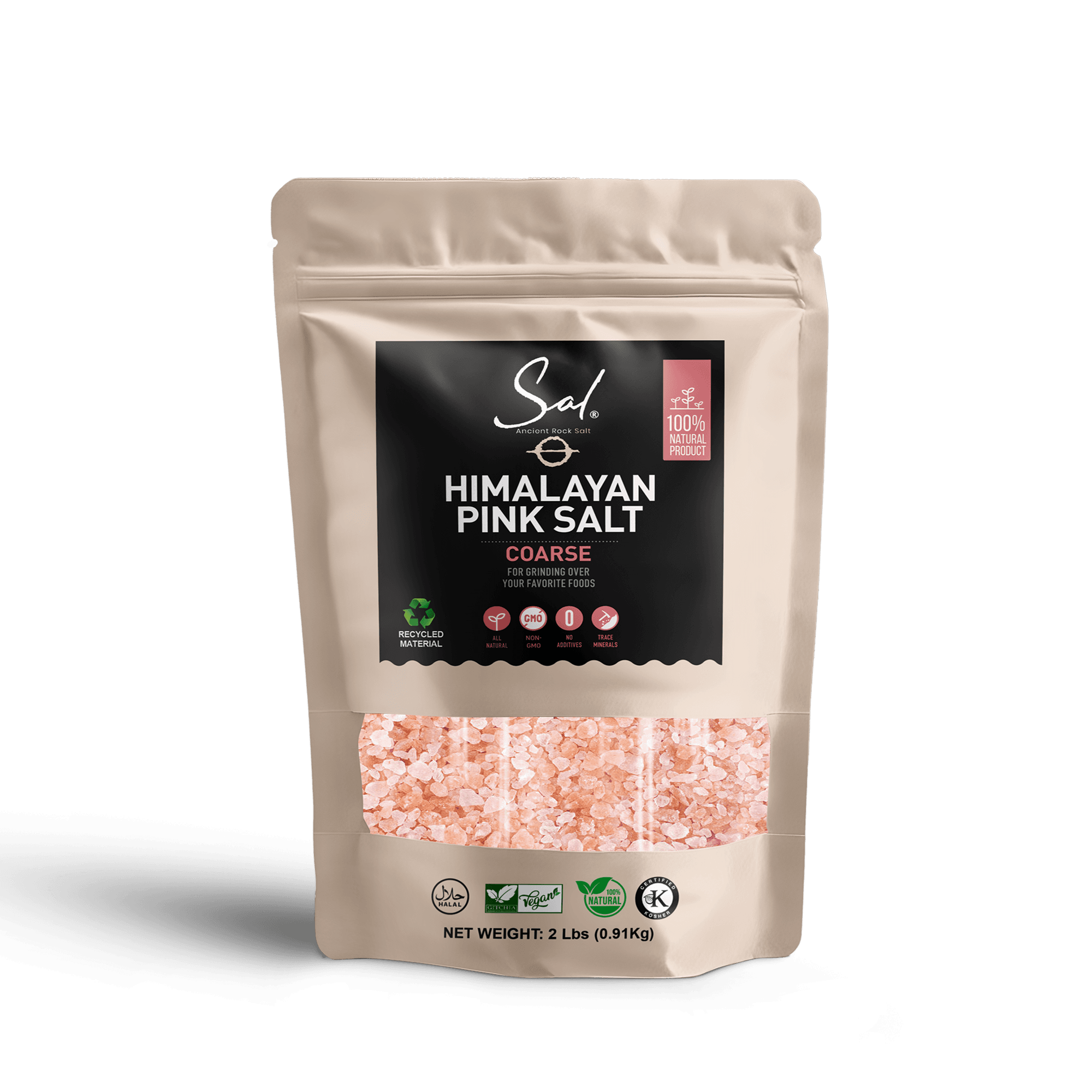 Himalayan Pink Salt, Coarse, 2 lb Pouch