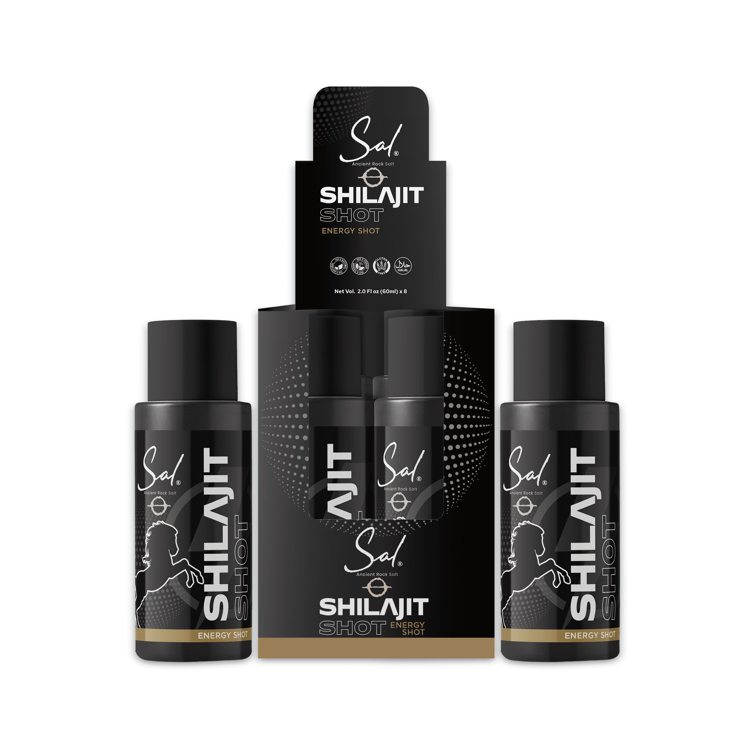 SAL Shilajit Energy Shots Pack of 12 Box